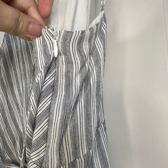 Sadie & Sage Black & White Striped Mini Dress Large - Picture 7 of 13